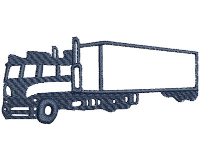 Embroidery Design: Transport Truck 3.99w X 1.76h