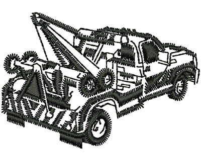 Embroidery Design: Tow Truck 1.95w X 1.34h