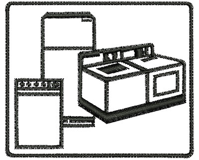 Embroidery Design: Kitchen Appliances  2.79w X 2.31h