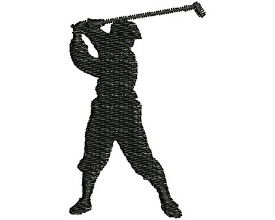 Embroidery Design: Golfer 1.36w X 2.16h