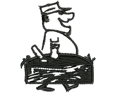 Embroidery Design: Cartoon Work Man 1.46w X 1.77h