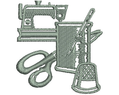 Embroidery Design: Sewing Equipment 2.10w X 2.27h