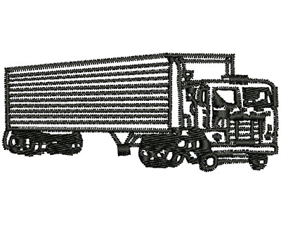 Embroidery Design: Transport Truck 3.06w X 1.32h