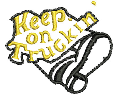 Embroidery Design: Keep On Truckin 2.53w X 2.18h