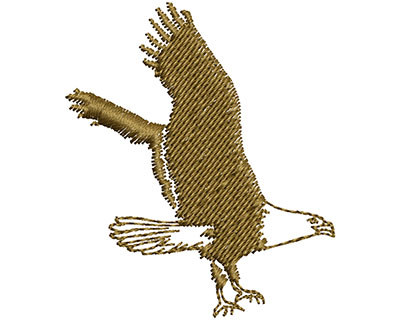 Embroidery Design: Flying Eagle 1.56w X 1.83h