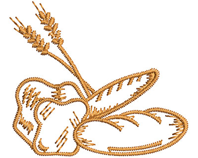 Embroidery Design: Wheat Embellishment  1.80w X 1.57h