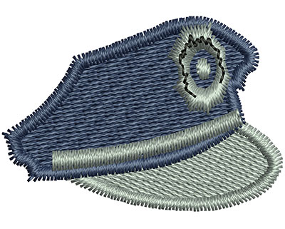 Embroidery Design: Police Hat 1.43w X 0.99h