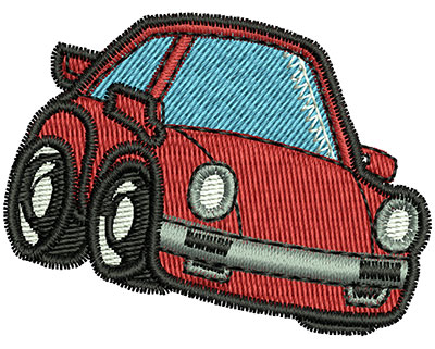 Embroidery Design: Cartoon Car 2.02w X 1.53h