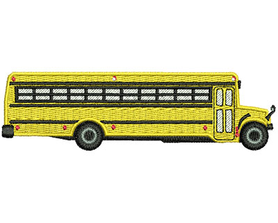 Embroidery Design: School Bus 4.48w X 1.29h