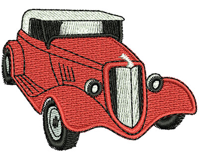 Embroidery Design: Vintage Red Car 2.20w X 1.59h