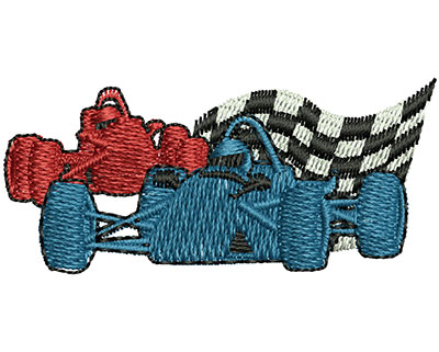 Embroidery Design: Race Cars 1.99w X 0.90h