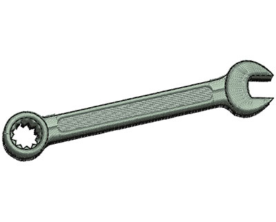 Embroidery Design: Wrench 4.49w X 1.68h