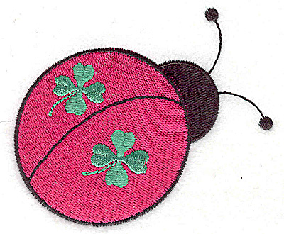 Embroidery Design: St. Patrick's ladybug large 3.52w X 2.94h