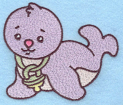 Embroidery Design: Baby Seal 3.48w X 2.99h