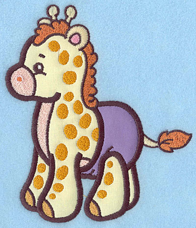 Embroidery Design: Baby Giraffe applique 5.81w X 4.97h