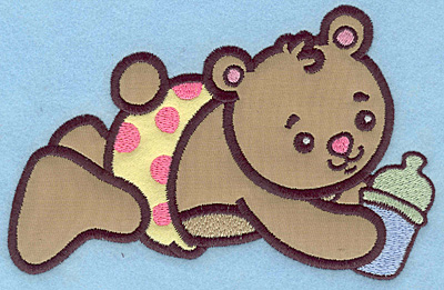 Embroidery Design: Baby Bear applique 6.52w X 4.17h