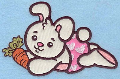 Embroidery Design: Baby Bunny applique 6.59w X 4.30h