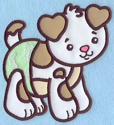 Embroidery Design: Baby Puppy applique 5.68w X 4.97h