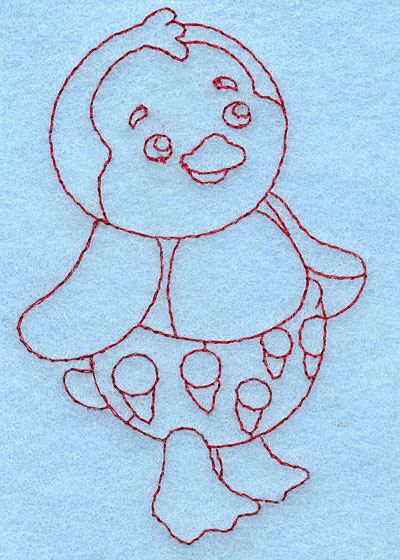 Embroidery Design: Baby Penguin redwork 2.50w X 3.88h