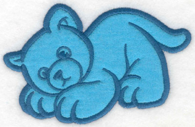 Embroidery Design: Crouching kitty applique5.00w X 3.25h