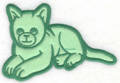Embroidery Design: Kitten applique5.00w X 3.40h