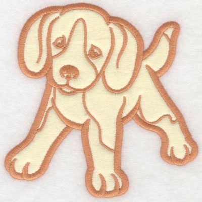 Embroidery Design: Puppy applique5.00w X 4.99h