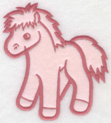 Embroidery Design: Pony applique L4.47w X 5.00h