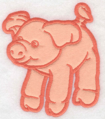 Embroidery Design: Piglet applique 4.28w X 5.00h