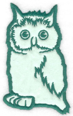 Embroidery Design: Owl applique3.20w X 5.00h