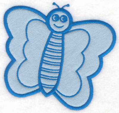 Embroidery Design: Butterfly happy face applique5.00w X 4.75h