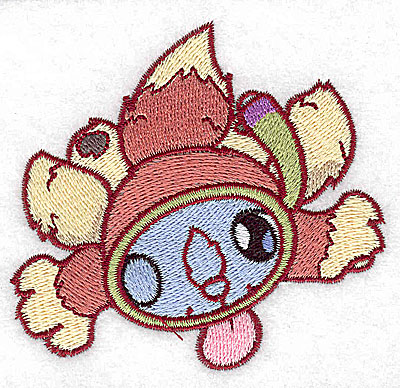 Embroidery Design: Squirrel snorkelling 3.40w X 3.17h