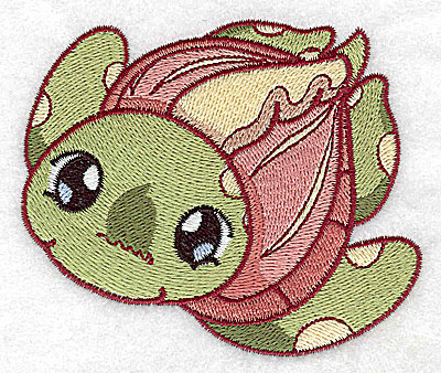 Embroidery Design: Turtle 3.64w X 3.05h