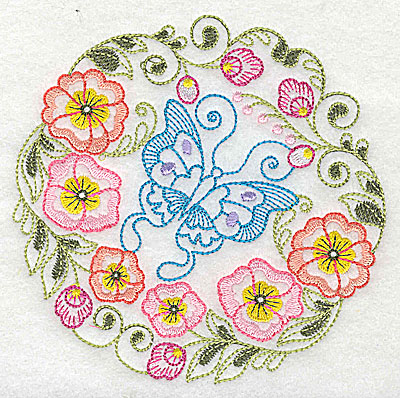 Embroidery Design: Brilliant Butterfly B medium 4.91w X 4.90h