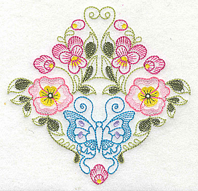Embroidery Design: Brilliant Butterfly E medium 5.10w X 4.96h