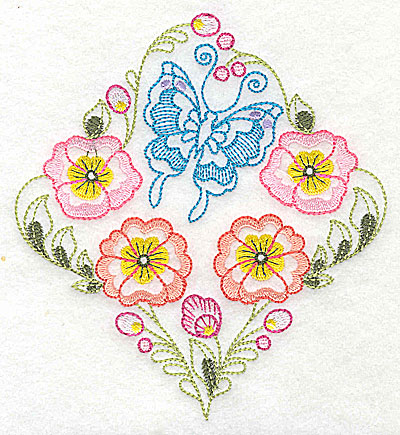 Embroidery Design: Brilliant Butterfly H medium 4.91w X 5.41h