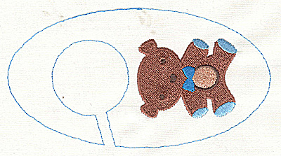 Embroidery Design: Closet divider boys Teddy Bear 5.40w X 2.91h