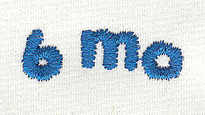 Embroidery Design: Closet divider boys 6 mo 4.54w X 0.94h