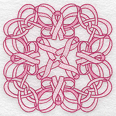 Embroidery Design: Ribbons and bows intertwined large 4.94w X 4.94h