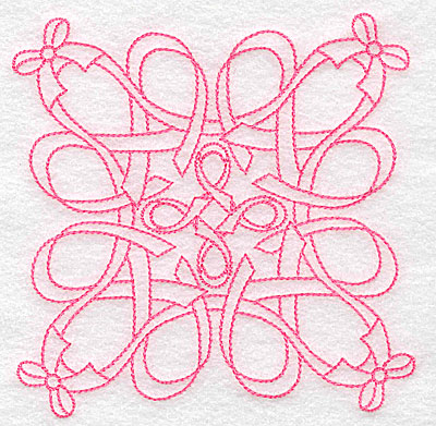 Embroidery Design: Ribbons and bows rework large 4.98w X 4.98h