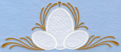Embroidery Design: Easter eggs applique with swirls large 6.98w X 2.92h