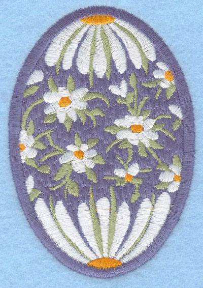 Embroidery Design: Easter egg applique large daisy2.66w X 3.90h