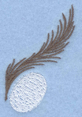 Embroidery Design: Easter egg with feather1.87w X 2.70h