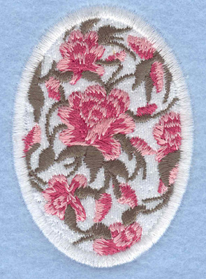 Embroidery Design: Easter egg applique medium rose1.91w X 2.74h