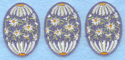 Embroidery Design: Three eggs daisy3.87w X 1.78h