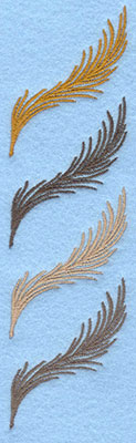 Embroidery Design: Four feathers1.87w X 6.70h
