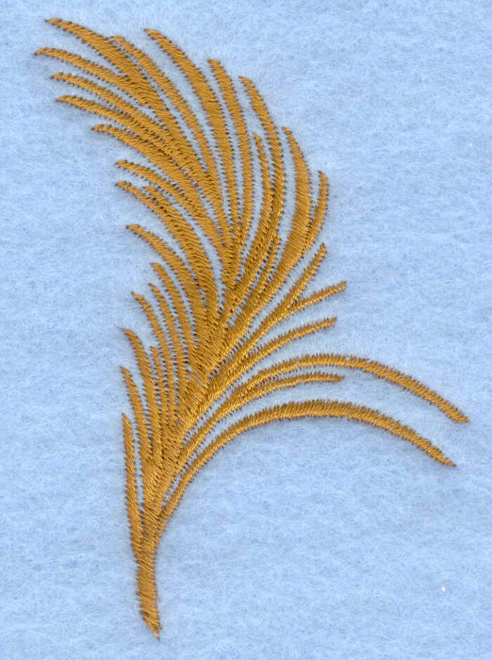 Embroidery Design: Small feather2.27w X 3.10h