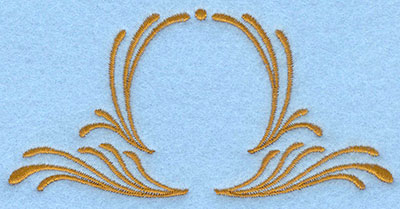 Embroidery Design: Two sided swirls small4.47w X 2.18h