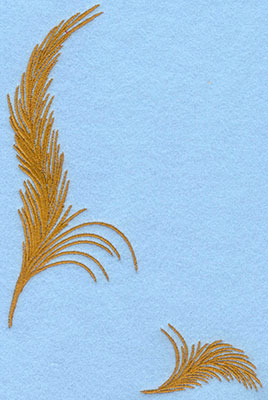 Embroidery Design: Two feathers large and small4.93w X 7.00h