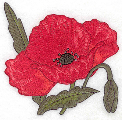 Embroidery Design: Poppy large 4.94w X 5.00h
