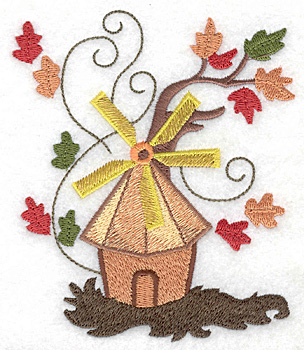 Embroidery Design: Windmill large 4.24w X 4.97h